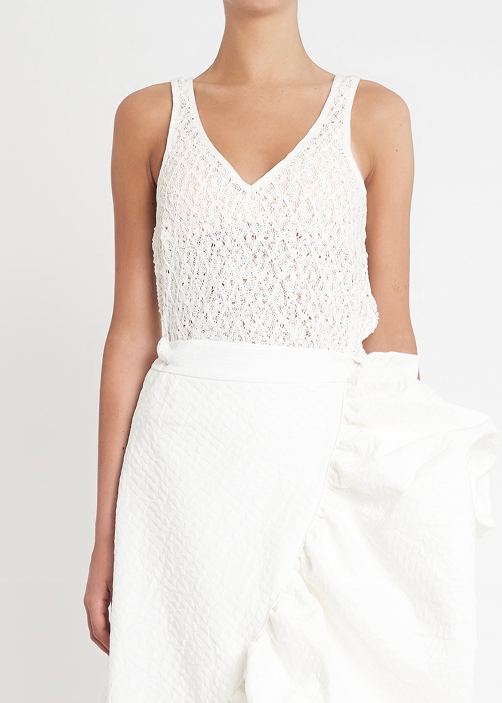 Lighthouse Cami | White Sequin