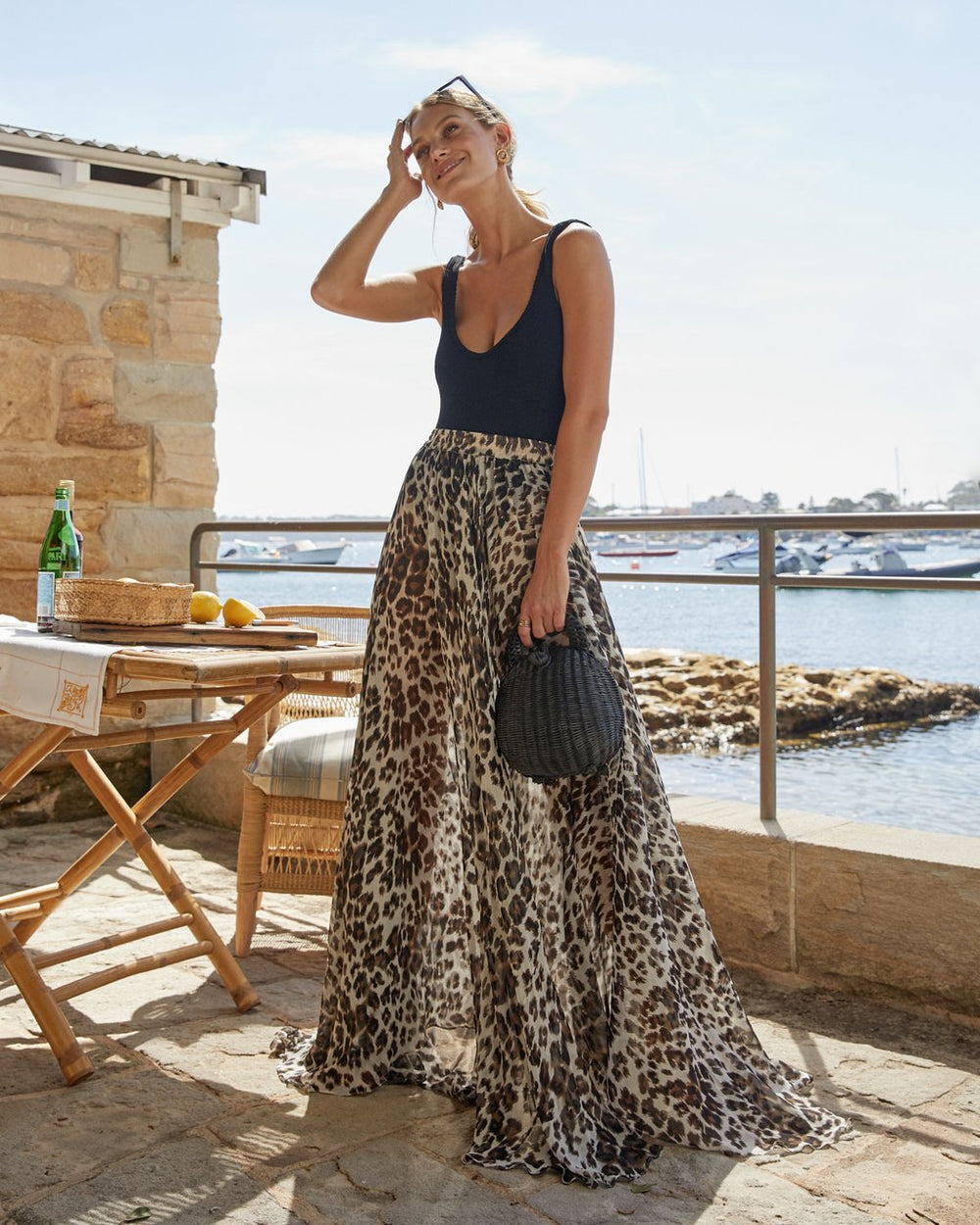 Al Fresco Circle Skirt Leopard Silk Chiffon 3