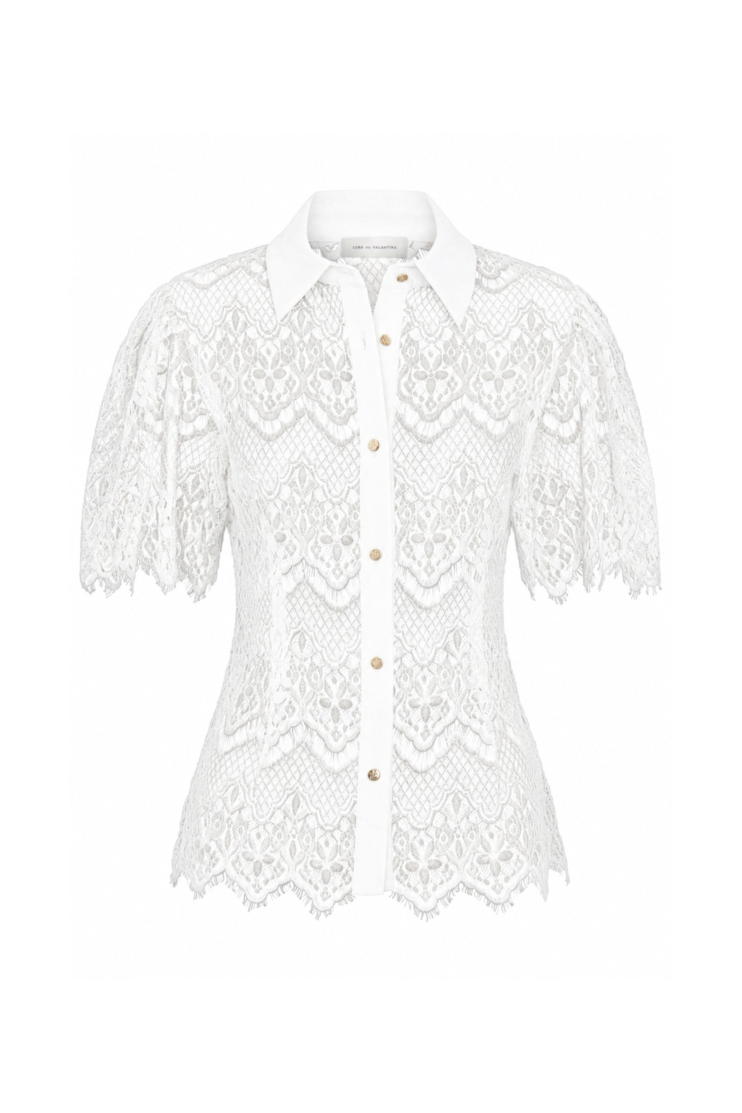 Sophia Lace Shirt | Luxe de Valentina