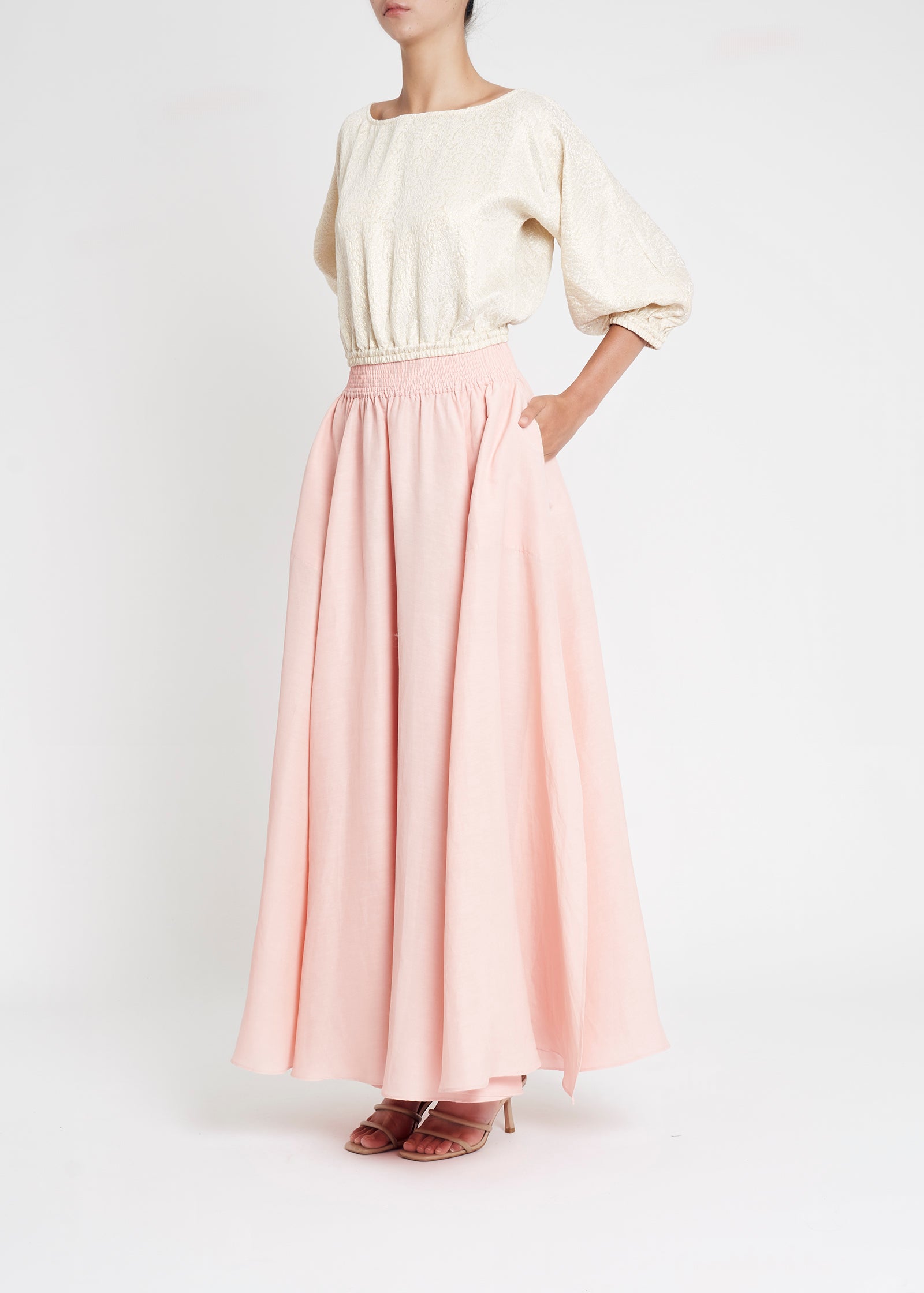 Oleander Maxi Skirt | Sicilian Pink