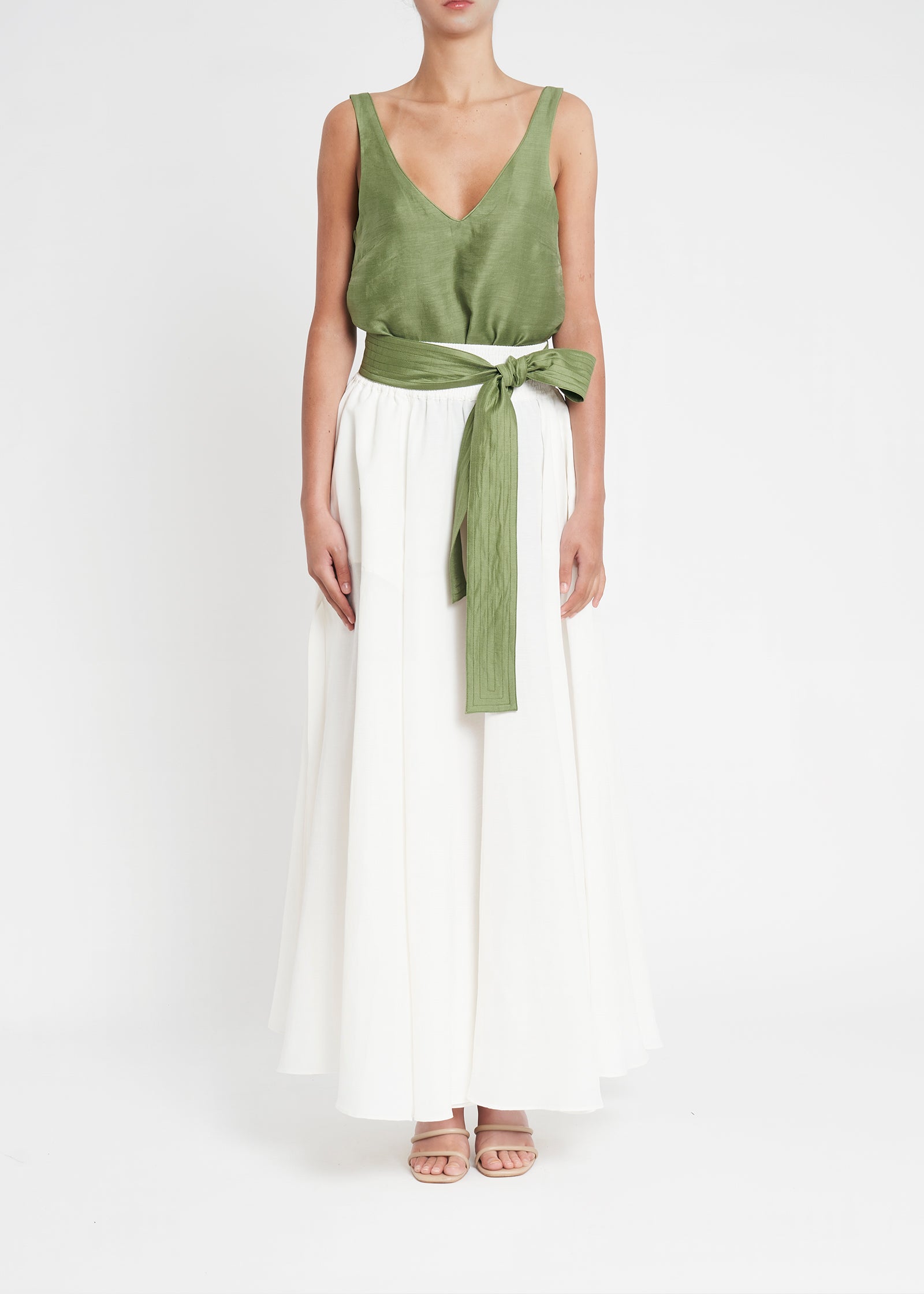 Oleander Maxi Skirt | White Lotus