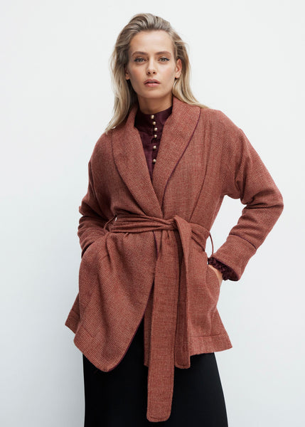 Belted Damier Coat - Ready-to-Wear 1A99X8