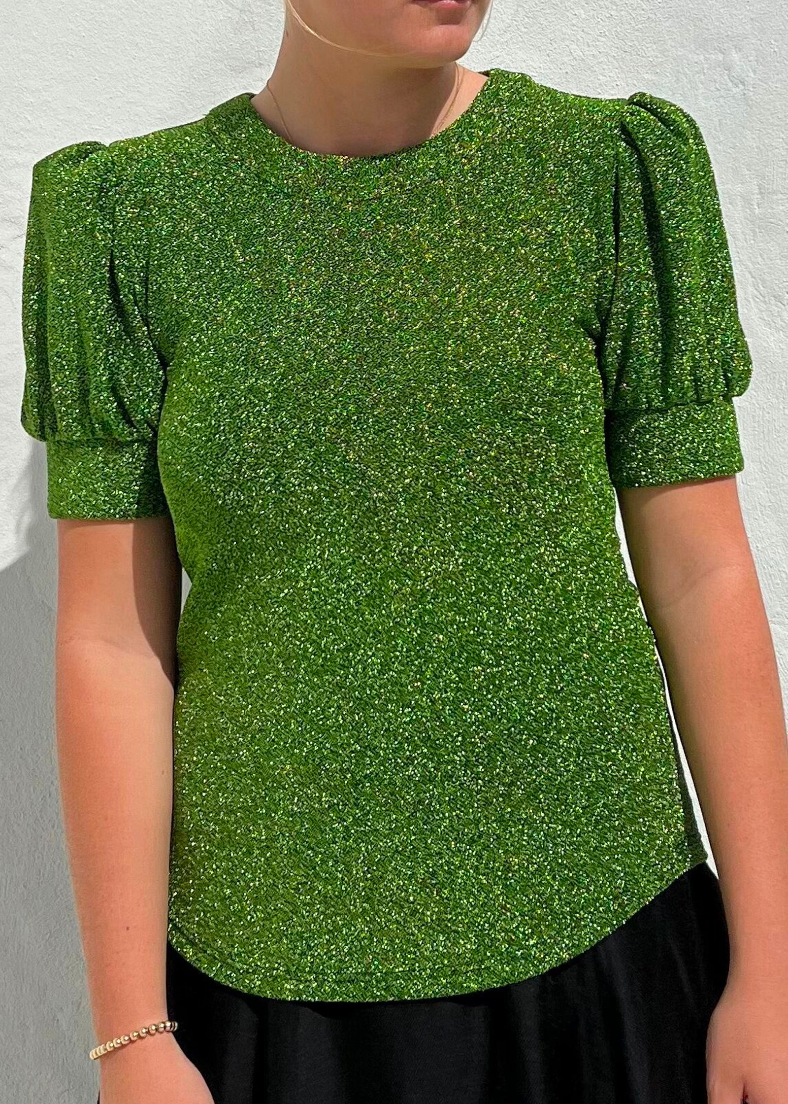 Como Puff Sleeve T-shirt | Apple Green