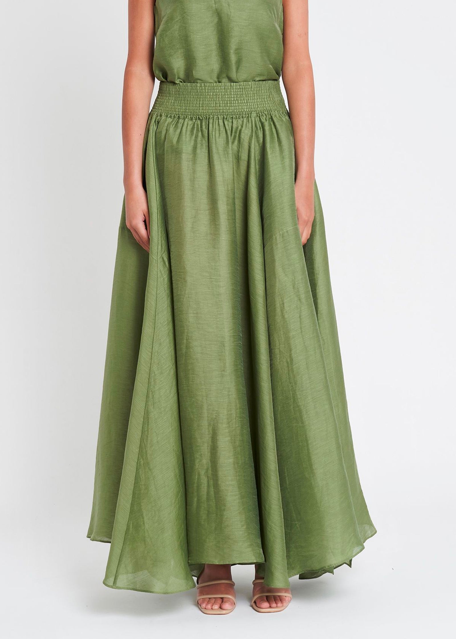 Oleander Maxi Skirt | Peridot Green