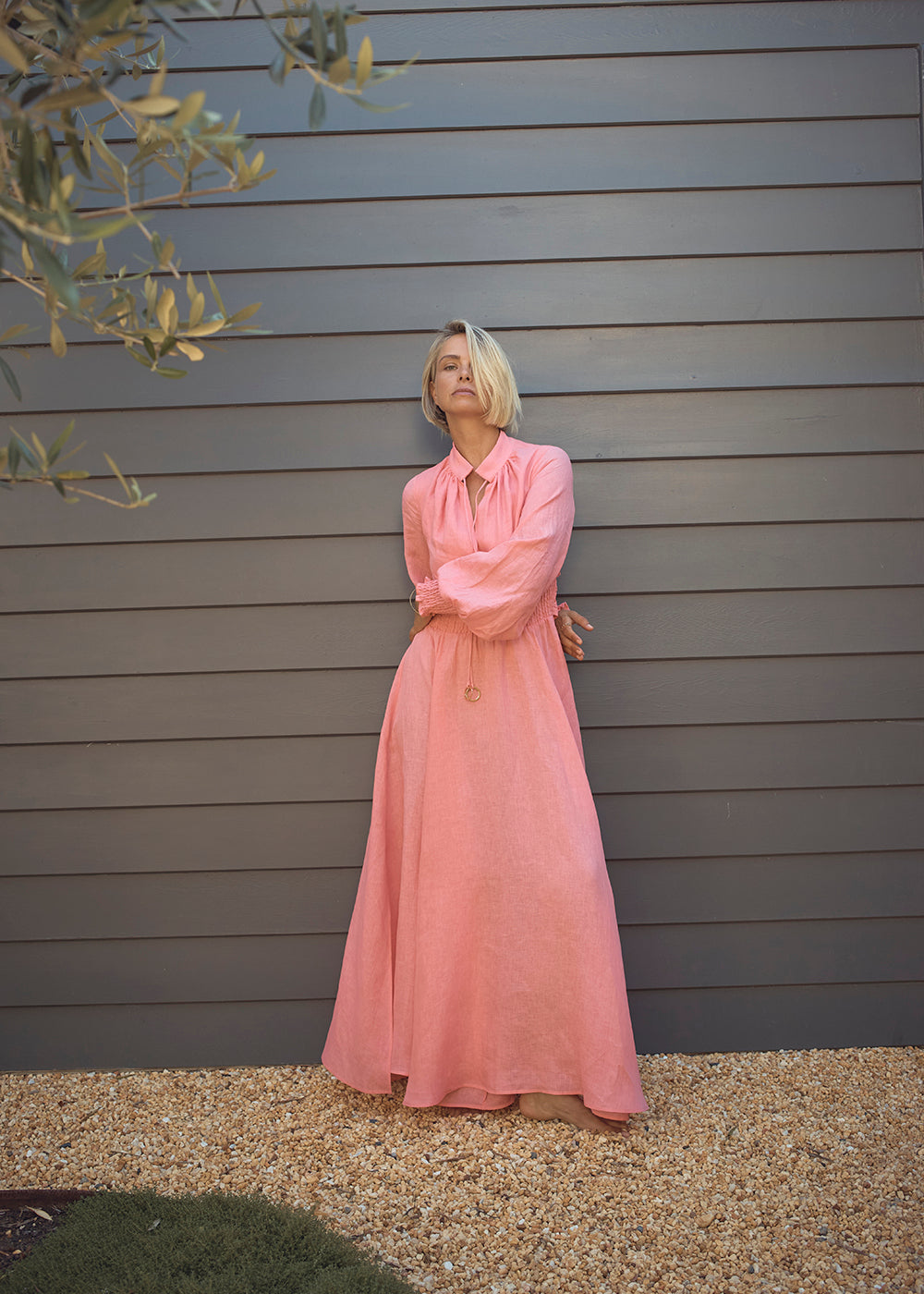 Horizon Maxi Dress Sunset Pink