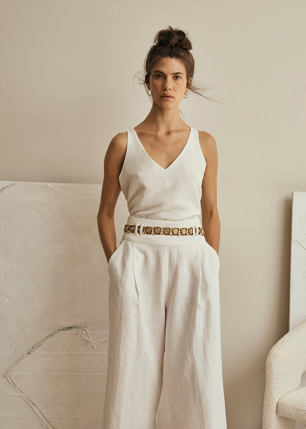 Summer Cropped Pant Ivory