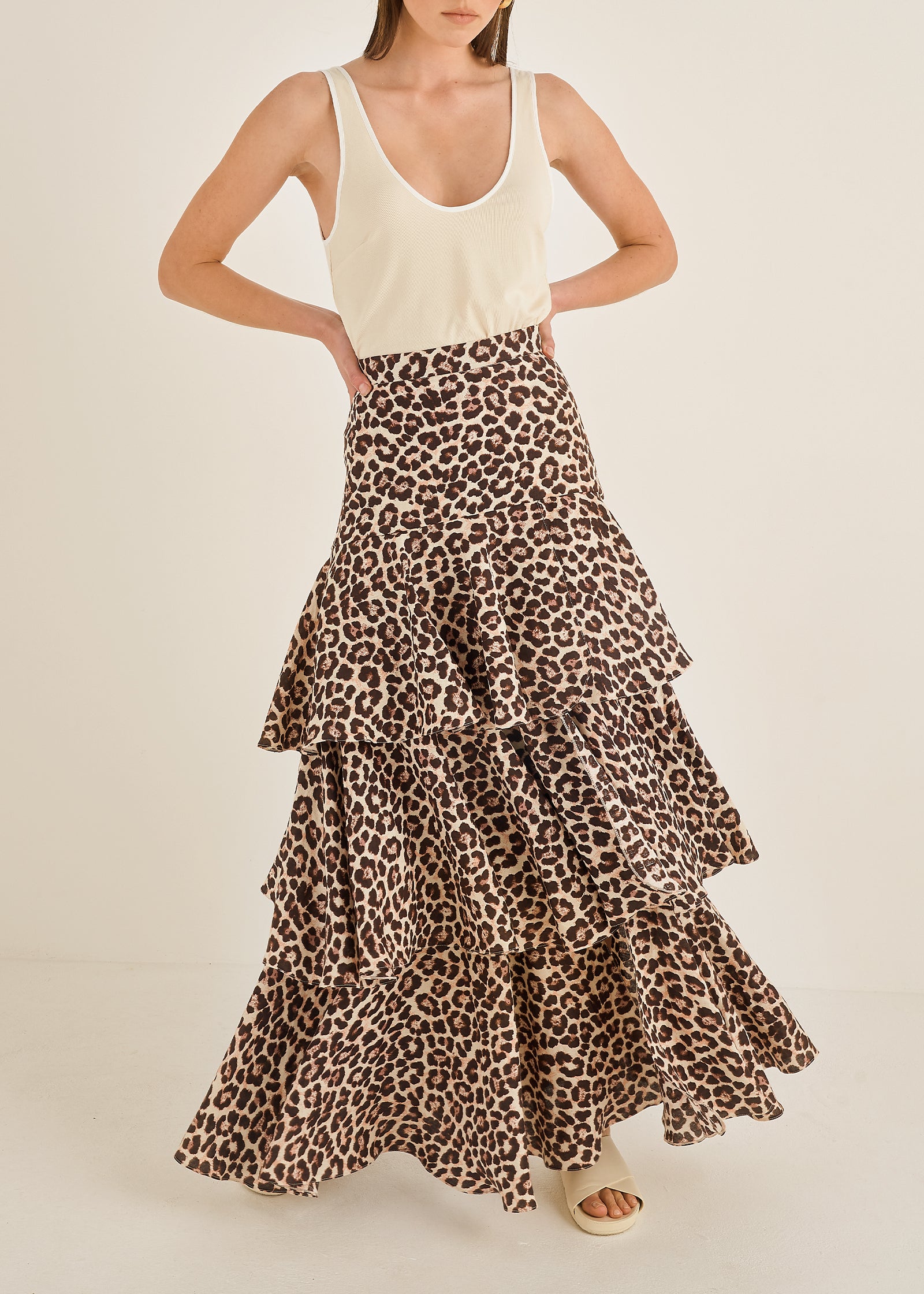 Onassis Maxi Skirt | Leopard